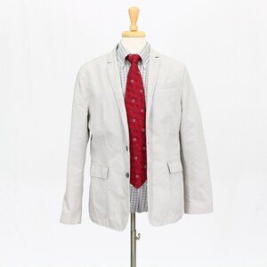 Express 40R Gray Solid 2-Button Sport Coat Blazer Jacket O776